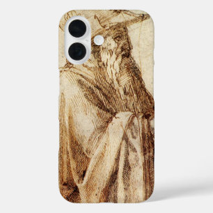 Griechischer Philosoph mit menschlichem Schädel vo iPhone 16 Hülle