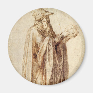 Griechischer Philosoph mit menschlichem Schädel vo Magnet