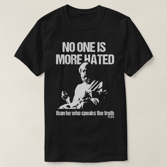 Griechischer Philosoph Plato Zitat T-Shirt (Design vorne)