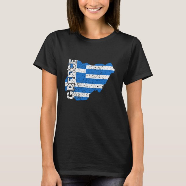 Griechischer Pride Map Hellenes Griechisch Roots H T-Shirt (Vorderseite)