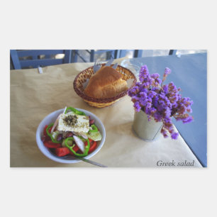 Griechischer Salat Rechteckiger Aufkleber