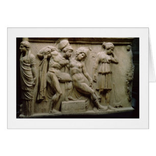 Griechischer Sarcophagus mit einer Szene, die die