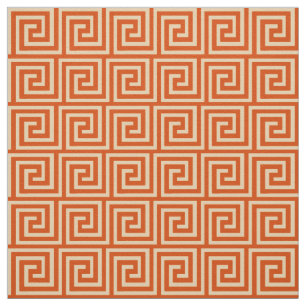 griechischer Schlüssel, Mandarinenorange Stoff