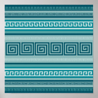 Griechischer Schlüssel - Meander - Ocean palette