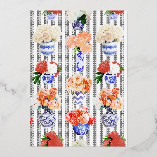 Griechischer Schlüssel mit den Volkswirtschaften Folieneinladung (Vorderseite)