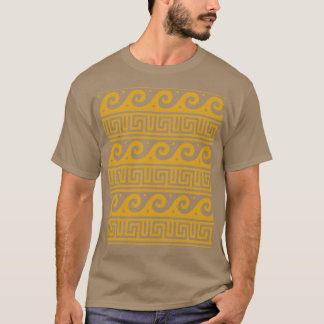 Griechischer Schlüssel mit Waves Gold T-Shirt