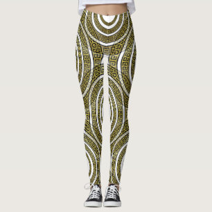 Griechischer Schlüsselanhänger für geometrische Sy Leggings