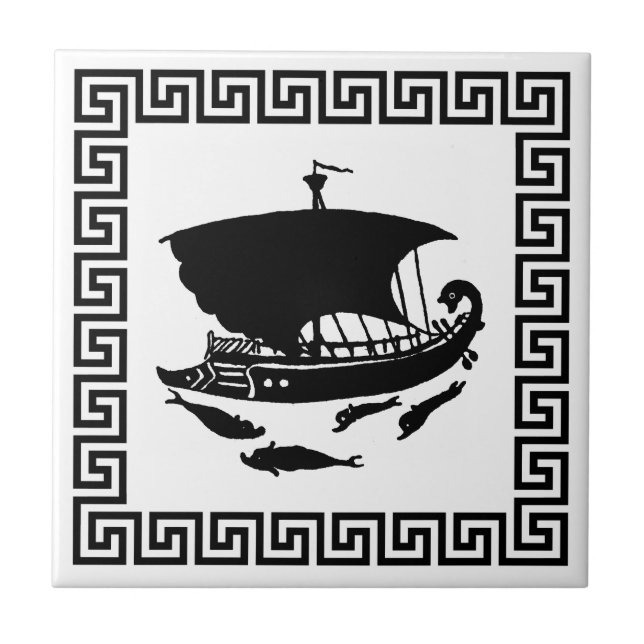 Griechischer Schlüsselentwurf Fliese (Vorderseite)