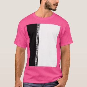 Griechischer Schlüsselverstrich Schwarz und Weiß G T-Shirt