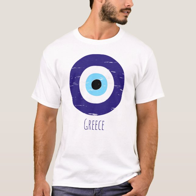 Griechischer Schutz vor dem bösen Augengerät Nazar T-Shirt (Vorderseite)