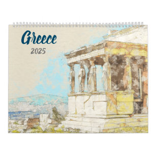 Griechischer Skizzenkalender 2025 Kalender