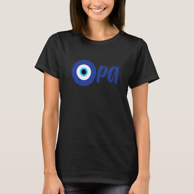 Griechischer Sonnenpriester OPA Evil Eye Hellas Gr T-Shirt (Vorderseite)
