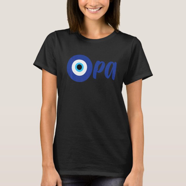 Griechischer Sonnenpriester OPA Evil Eye Hellas Gr T-Shirt (Vorderseite)