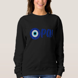 Griechischer Stolz Opa Böser Blick Hellas Griechen Sweatshirt