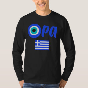 Griechischer Stolz Opa Böser Blick Hellas Griechen T-Shirt