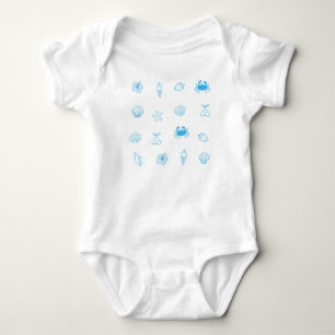 Griechischer Strand Minimalist Baby Strampler
