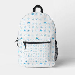 Griechischer Strand Minimalist Bedruckter Rucksack