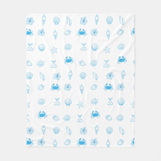 Griechischer Strand Minimalist Fleecedecke (Vorderseite)