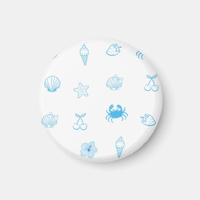 Griechischer Strand Minimalist Magnet (Vorne)