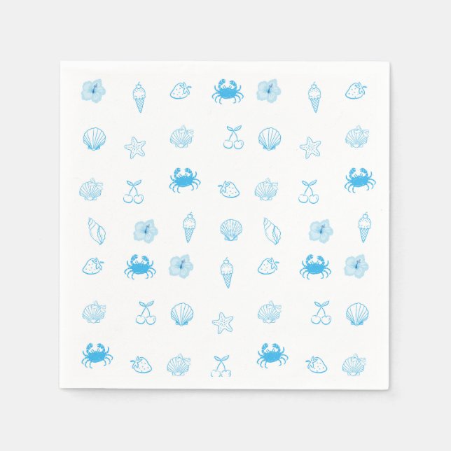 Griechischer Strand Minimalist Serviette (Vorderseite)