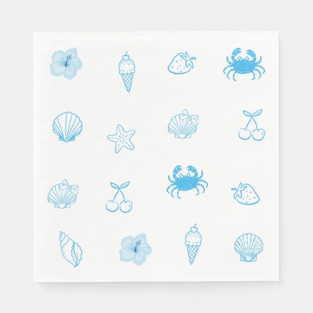 Griechischer Strand Minimalist Serviette (Vorderseite)
