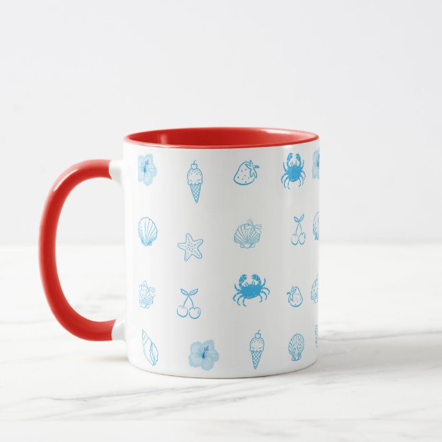 Griechischer Strand Minimalist Tasse (Links)