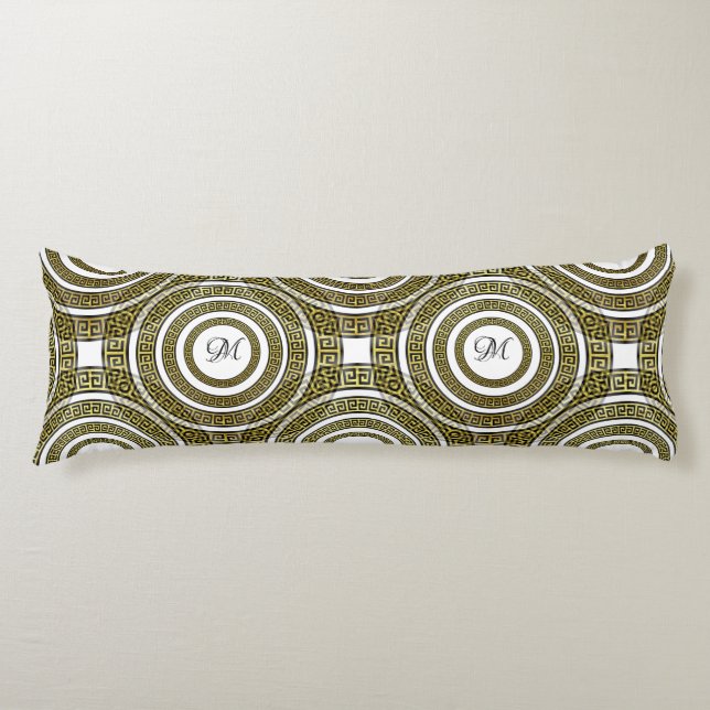 Griechischer TastenMeander in geometrischer Symmet Seitenschläferkissen (Vorderseite)