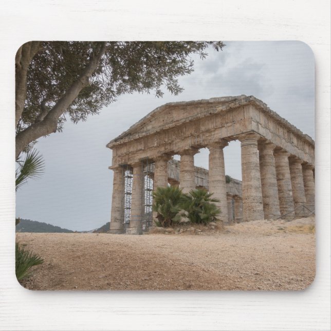 Griechischer Tempel bei Segesta, Sizilien Mousepad (Vorne)
