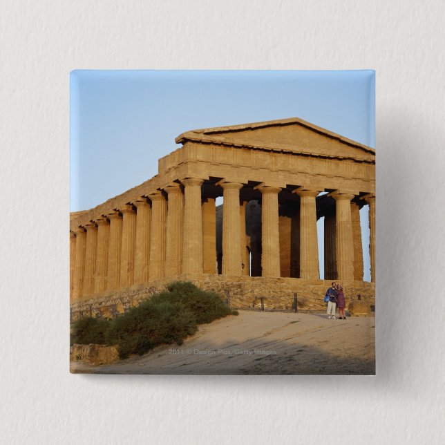 Griechischer Tempel Button (Vorderseite)