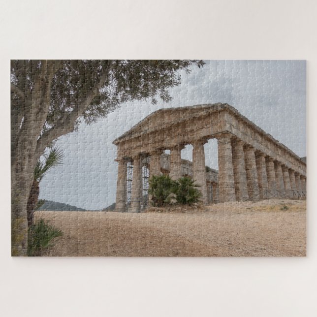 Griechischer Tempel in Segesta, Sizilien Puzzle (Horizontal)