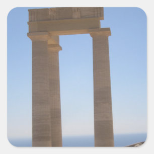 Griechischer Tempel Quadratischer Aufkleber