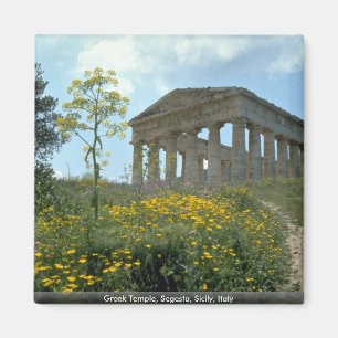 Griechischer Tempel, Segesta, Sizilien, Italien Magnet