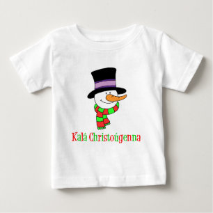 Griechischer Weihnachtsschneemann Baby T-shirt