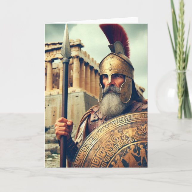 griechischer Worrior Einladung (Vorderseite)