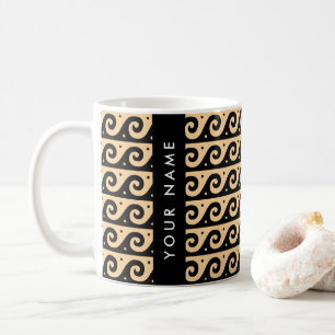 Griechischer Zeigerschlüssel, Wave Key, Braun, Ihr Kaffeetasse