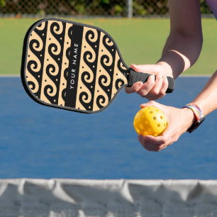 Griechischer Zeigerschlüssel, Wave Key, Braun, Ihr Pickleball Schläger