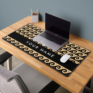 Griechischer Zeigerschlüssel, Wave Key, Braun, Ihr Schreibtischunterlage