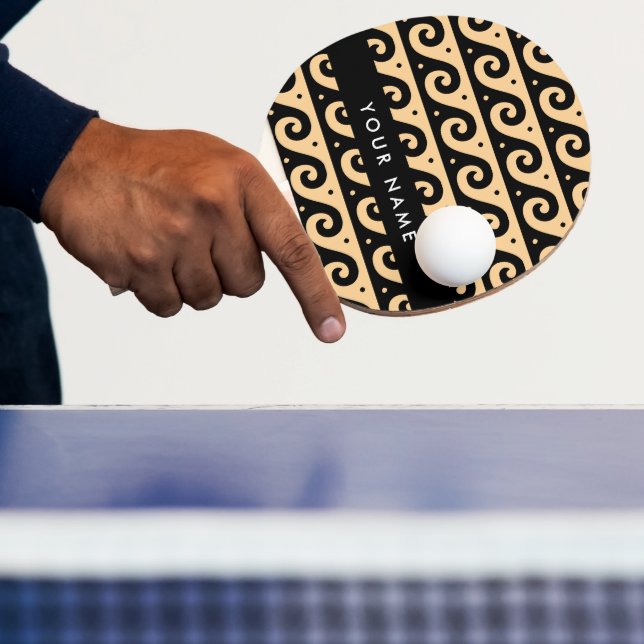 Griechischer Zeigerschlüssel, Wave Key, Braun, Ihr Tischtennis Schläger (InSitu)