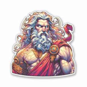 Griechischer Zeus-Sticker Aufkleber