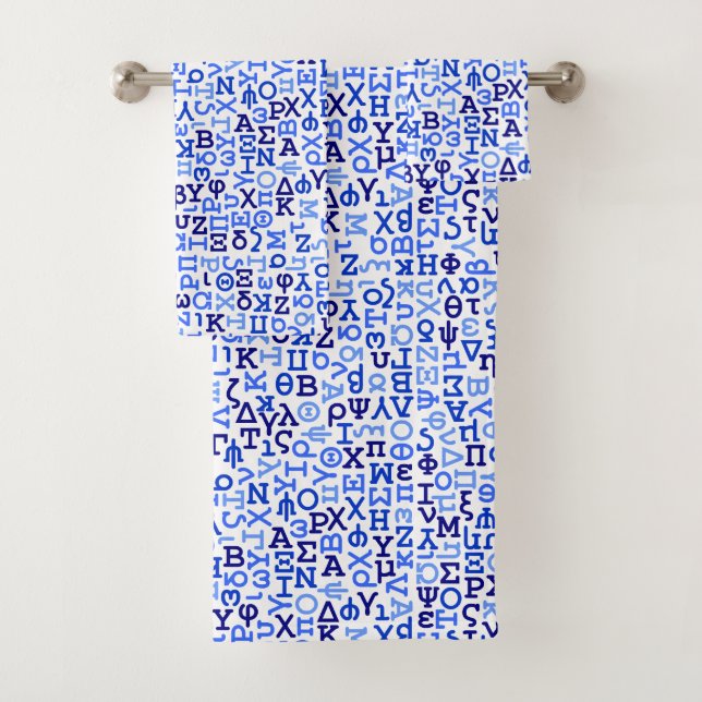 Griechisches Alphabet Badhandtuch Set (Insitu)