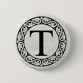 Griechisches Alphabet Brief Tau Button