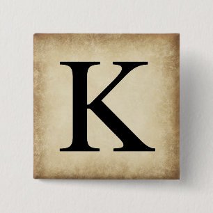 Griechisches Alphabet-Buchstabe-Kappa Button
