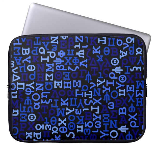 Griechisches Alphabet Laptopschutzhülle (Vorderseite)
