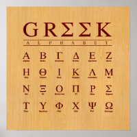 Griechisches Alphabet-Poster