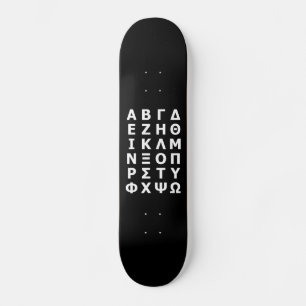 Griechisches Alphabet-Skateboard Skateboard