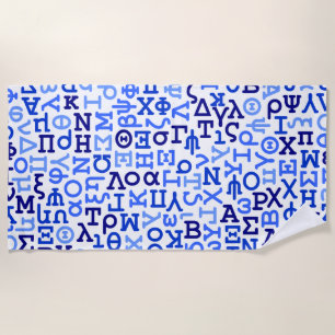 Griechisches Alphabet Strandtuch
