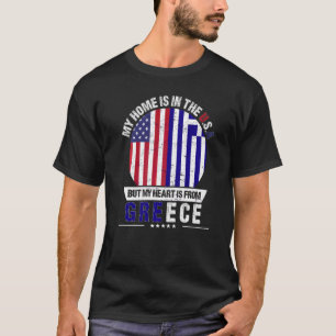 Griechisches amerikanisches Patriot Herz ist aus G T-Shirt