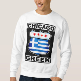Griechisches amerikanisches Schild Chicagos Sweatshirt