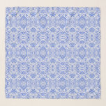 Griechisches arabisches Muster Weiß Blau<br><div class="desc">Scarf mit einem aufwändigen arabesken Muster,  das an die griechische Vasenmalerei erinnert. Nahtloses handgezeichnetes Design in Weiß- und Ultramarinblau,  orientalisch / Vintag / böhmisch / ethnisch. © Clipso-Callipso / Julia Khoroshikh 2019 #scarf #scarves #accessoires #terracotta #bohemian #bohemianfloral #baroquepattern #oriental #damask #viktorianisch #Vintag #olddesign www.juliakhoroshikh.art facebook.com/clipsocallipso</div>
