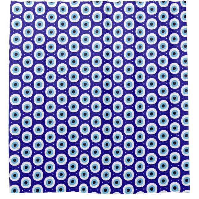 Griechisches Augenmuster gestörtes Design Duschvorhang (Vorderseite)